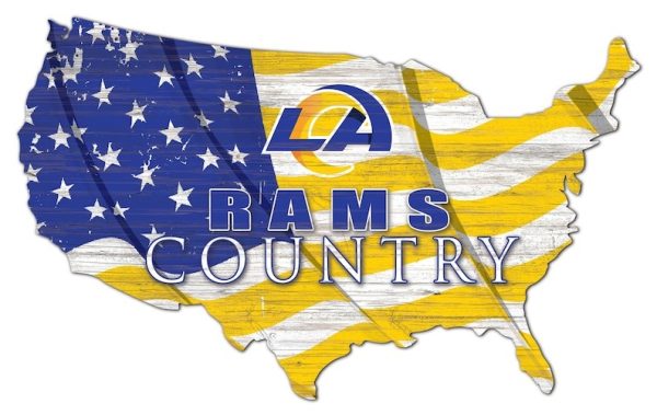 Los Angeles Rams USA Country Flag Metal Sign Football Signs Gift for Fans
