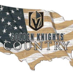 Vegas Golden Knights USA Country Flag Metal Sign Ice Hockey Signs Gift for Fans