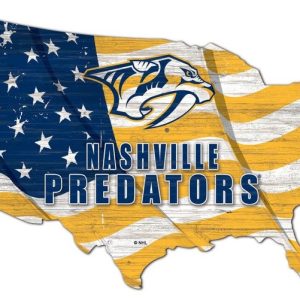 Nashville Predators USA Country Flag Team Metal Sign Football Signs Gift for Fans