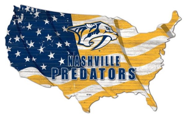 Nashville Predators USA Country Flag Team Metal Sign Football Signs Gift for Fans