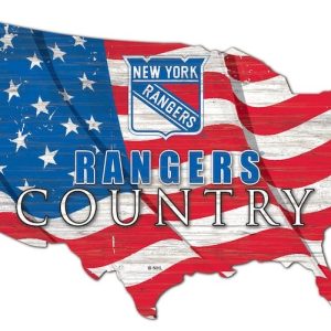 New York Rangers USA Country Flag Metal Sign Ice Hockey Signs Gift for Fans