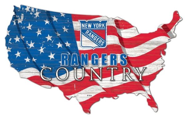 New York Rangers USA Country Flag Metal Sign Ice Hockey Signs Gift for Fans
