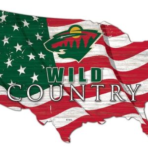 Minnesota Wild USA Country Flag Metal Sign Ice Hockey Signs Gift for Fans