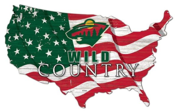 Minnesota Wild USA Country Flag Metal Sign Ice Hockey Signs Gift for Fans