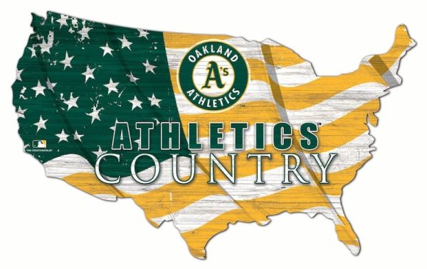 Oakland Athletics USA Country Flag Metal Sign Baseball Signs Gift for Fans
