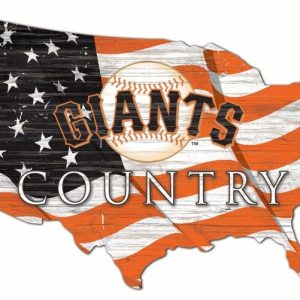 San Francisco Giants USA Country Flag Team Metal Sign Baseball Signs Gift for Fans