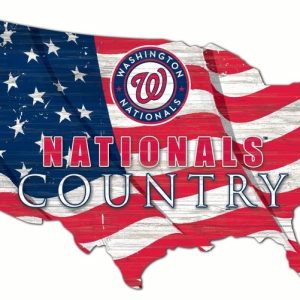 Washington Nationals USA Country Flag Team Metal Sign Baseball Signs Gift for Fans