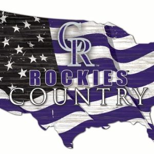 Colorado Rockies USA Country Flag Metal Sign Baseball Signs Gift for Fans