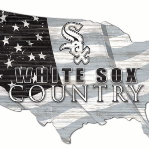 Chicago White Sox USA Country Flag Metal Sign Baseball Signs Gift for Fans