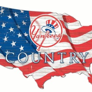 New York Yankees USA Country Flag Metal Sign Baseball Signs Gift for Fans