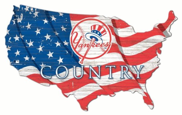 New York Yankees USA Country Flag Metal Sign Baseball Signs Gift for Fans