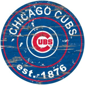 Chicago Cubs Est.1876 Classic Metal Sign Baseball Signs Gift for Fans