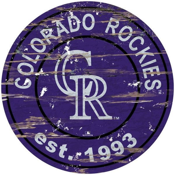 Colorado Rockies Est.1993 Classic Metal Sign Baseball Signs Gift for Fans