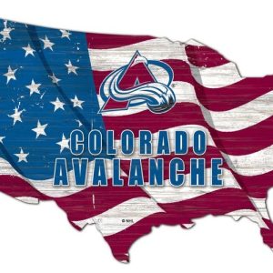 Colorado Avalanche USA Country Flag Team Metal Sign Ice Hockey Signs Gift for Fans