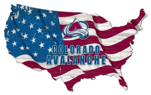 Colorado Avalanche USA Country Flag Team Metal Sign Ice Hockey Signs Gift for Fans