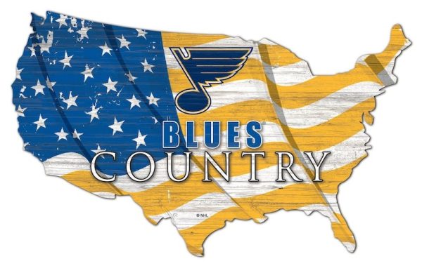 St Louis Blues USA Country Flag Metal Sign Ice Hockey Signs Gift for Fans