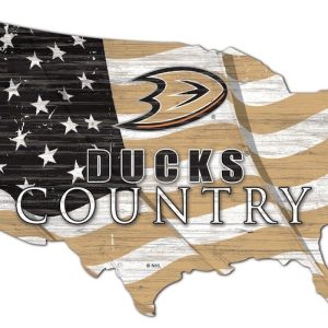 Anaheim Ducks USA Country Flag Metal Sign Ice Hockey Signs Gift for Fans