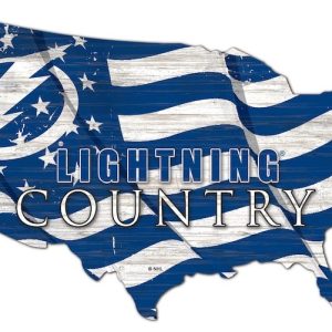 Tampa Bay Lightning USA Country Flag Metal Sign Football Signs Gift for Fans