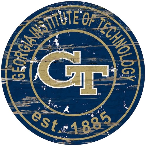 Georgia Tech Yellow Jackets football Est.1885 Classic Metal Sign Football Signs Gift for Fans