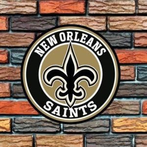 New Orleans Saints Logo Round Metal Sign Football Signs Gift for Fans