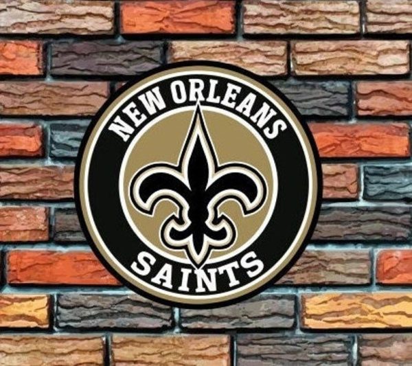 New Orleans Saints Logo Round Metal Sign Football Signs Gift for Fans