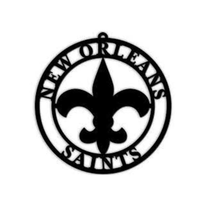 New Orleans Saints Logo Recycled Lighted Sign