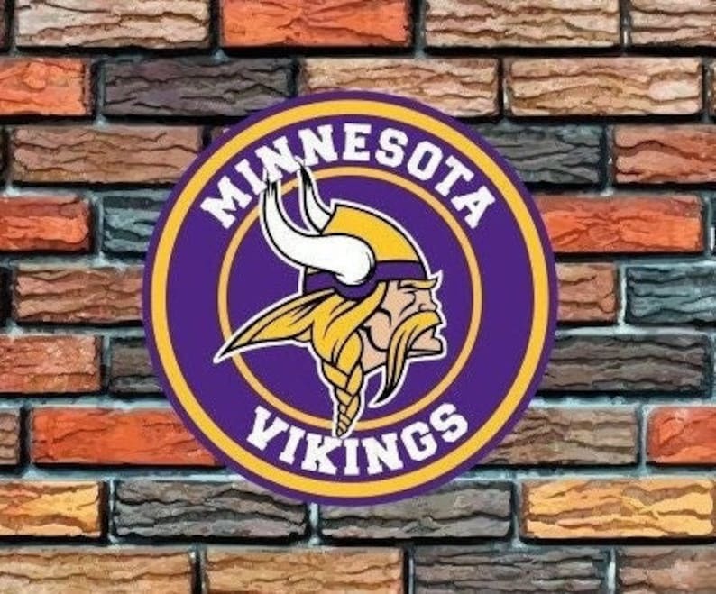 Minnesota Vikings USA Country Flag Metal Sign Football Signs Gift for Fans  - Custom Laser Cut Metal Art & Signs, Gift & Home Decor