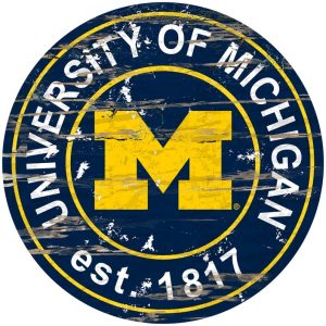 University of Michigan Est.1817 Classic Metal Sign Football Signs Gift for Fans