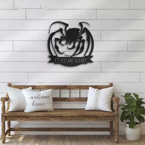 Personalized Spider Metal Sign V1 Halloween Decoration for Home