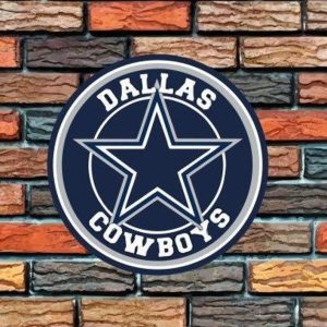 Dallas Cowboys Round Metal Sign Football Signs Gift for Fans