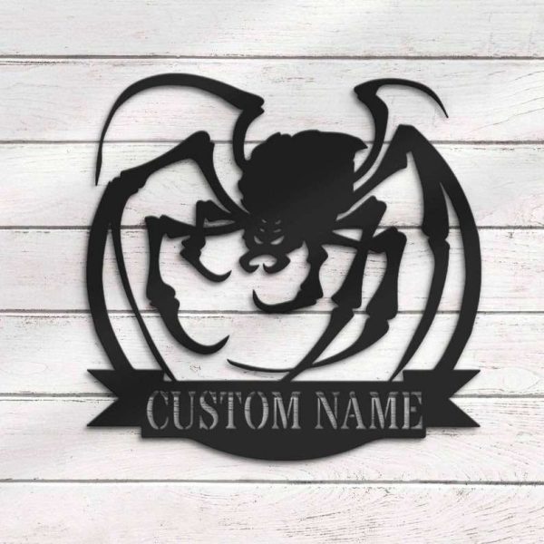 Personalized Spider Metal Sign V1 Halloween Decoration for Home