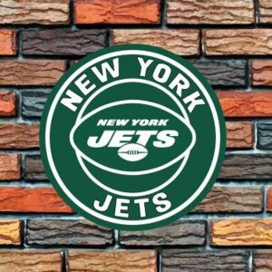 New York Jets Round Metal Sign Football Signs Gift for Fans