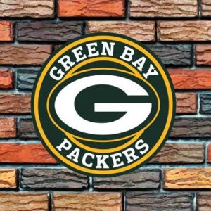 Green Bay Packers Logo Round Metal Sign Football Signs Gift for Fans