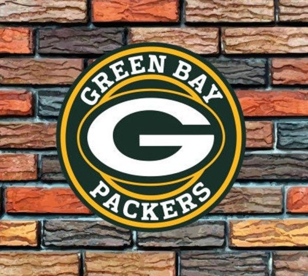 Green Bay Packers Logo Round Metal Sign Football Signs Gift for Fans