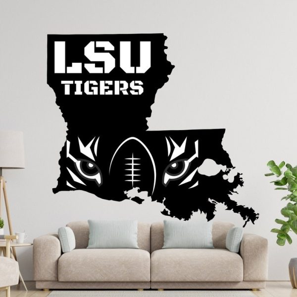 LSU Tigers logo Metal Sign Football Signs Gift for Fans
