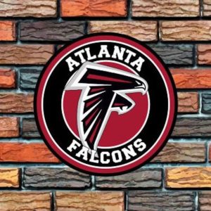 Atlanta Falcons Logo Round Metal Sign Football Signs Gift for Fans