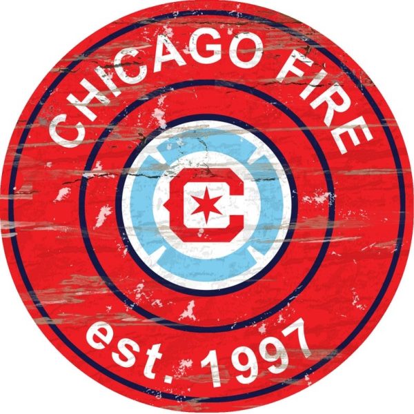 Chicago Fire Est.1977 Classic Metal Sign Soccer Signs Gift for Fans