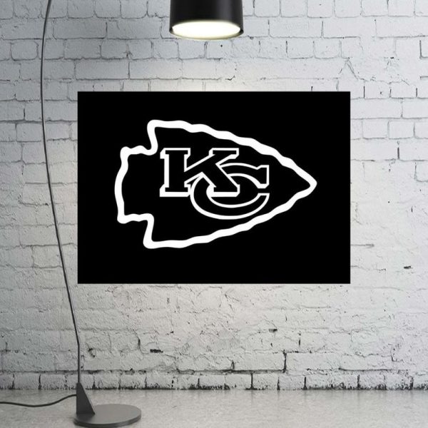 Kansas city Chiefs logo Metal Sign Football Signs Gift for Fans