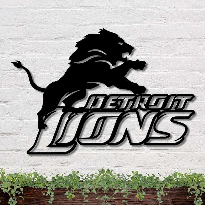 Detroit Lions Football Metal Sign Football Signs Gift for Fans - Custom  Laser Cut Metal Art & Signs, Gift & Home Decor