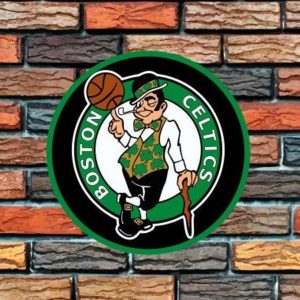 Boston Celtics Logo Round Metal Sign Basketball Signs Gift for Fans