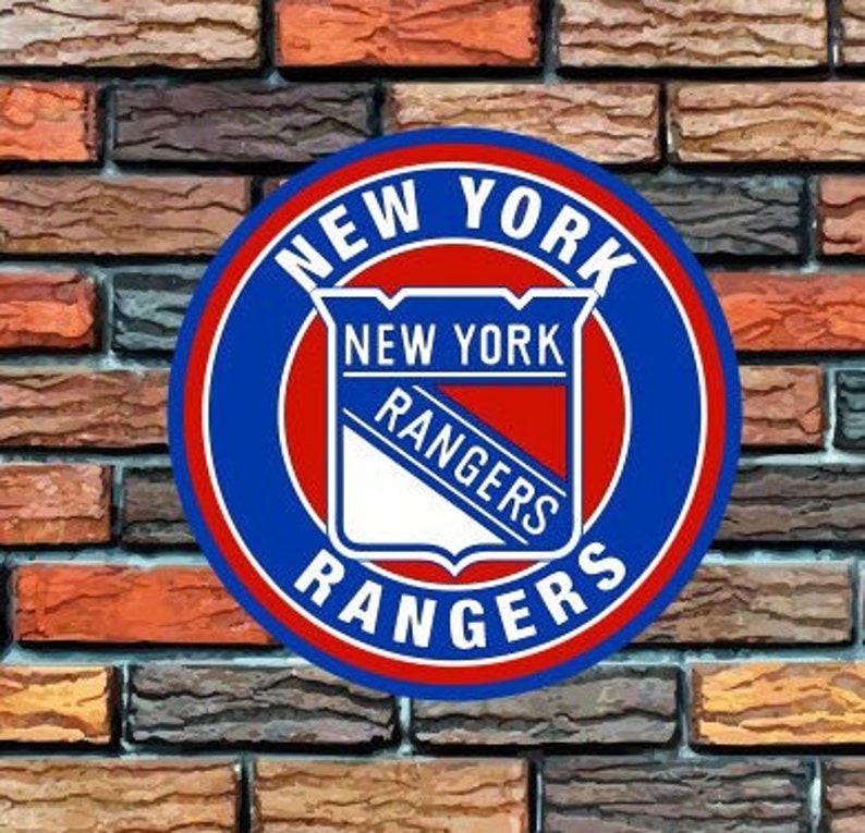 New York Rangers Logo Round Metal Sign Ice Hockey Signs Gift for Fans ...