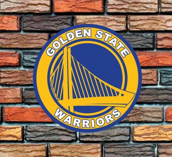 Golden State Warriors Logo Round Metal Sign Basketball Signs Gift for Fans