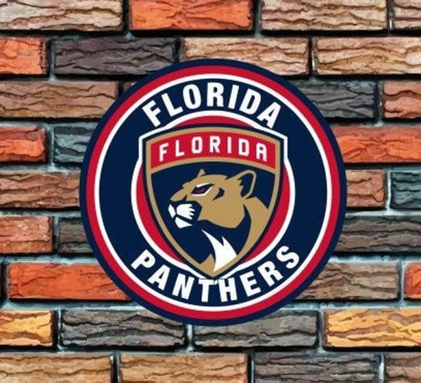 Florida Panthers Logo Round Metal Sign Ice Hockey Signs Gift for Fans