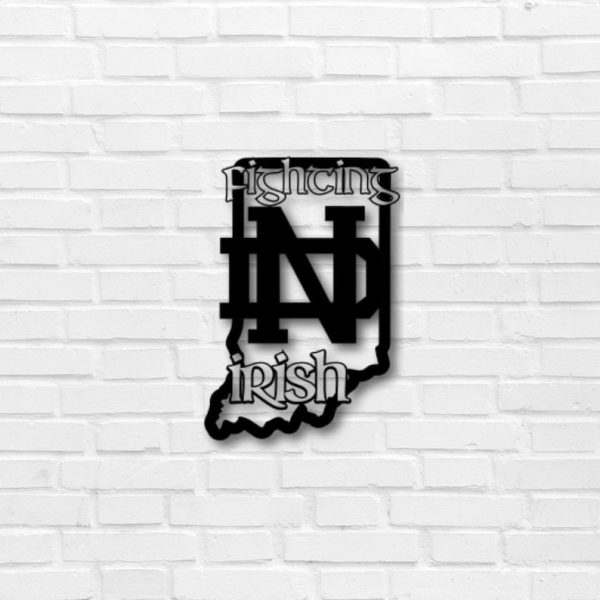 Notre Dame Fighting Irish football Metal Sign Football Signs Gift for Fans
