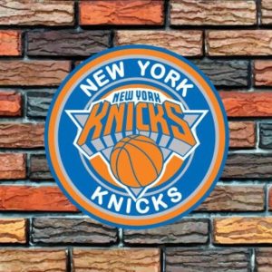 New York Knicks Logo Round Metal Sign Basketball Signs Gift for Fans