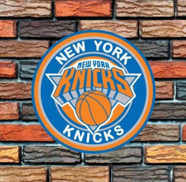 New York Knicks Logo Round Metal Sign Basketball Signs Gift for Fans
