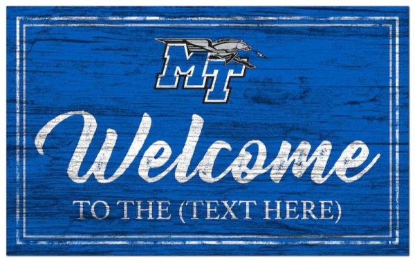Middle Tennessee Vintage Printed Metal Sign Football NFL Signs Gift for Fans