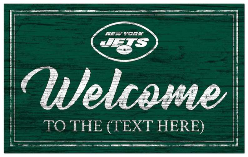 New York Jets vs Patriots Vintage Program Ad Metal Sign