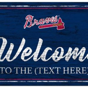 Atlanta Braves Vintage Printed Metal Sign Baseball MLB Signs Gift for Fans