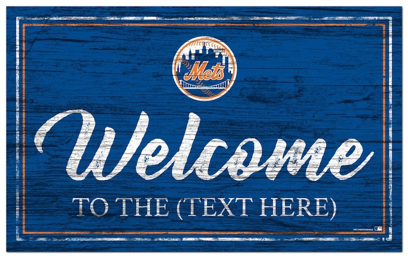 MLB New York Mets Baseball Concession Metal Sign Panel